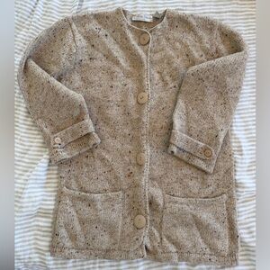 Vintage Tan Button-Up Cardigan